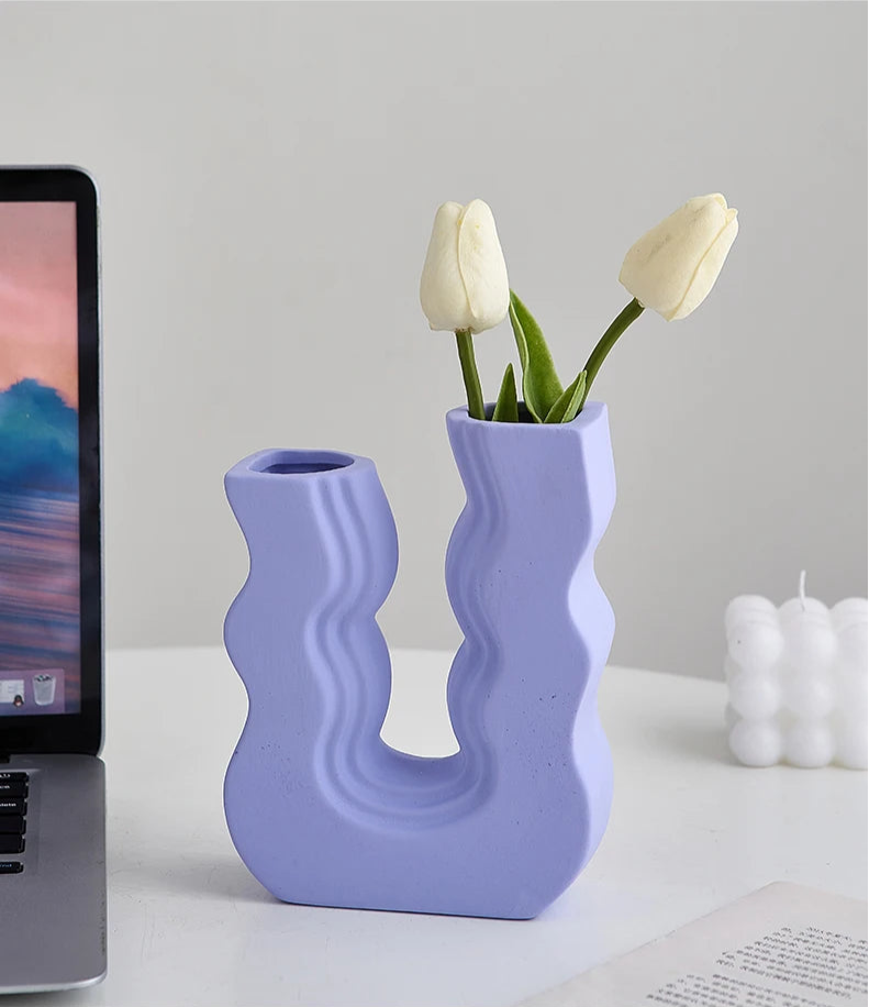 Colorful Waves Vase