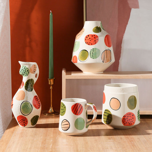 Circle Painted Vase