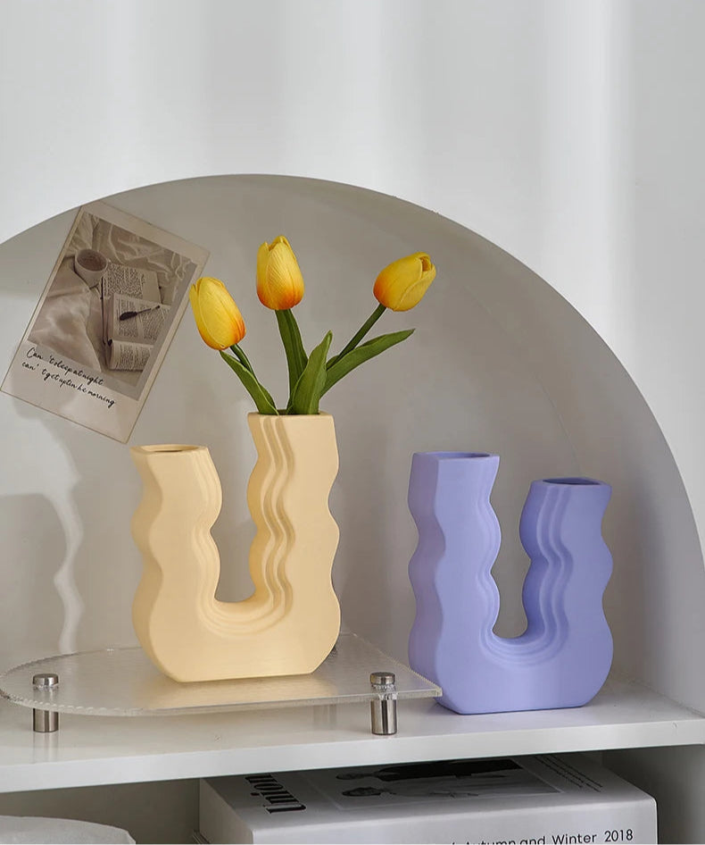 Colorful Waves Vase