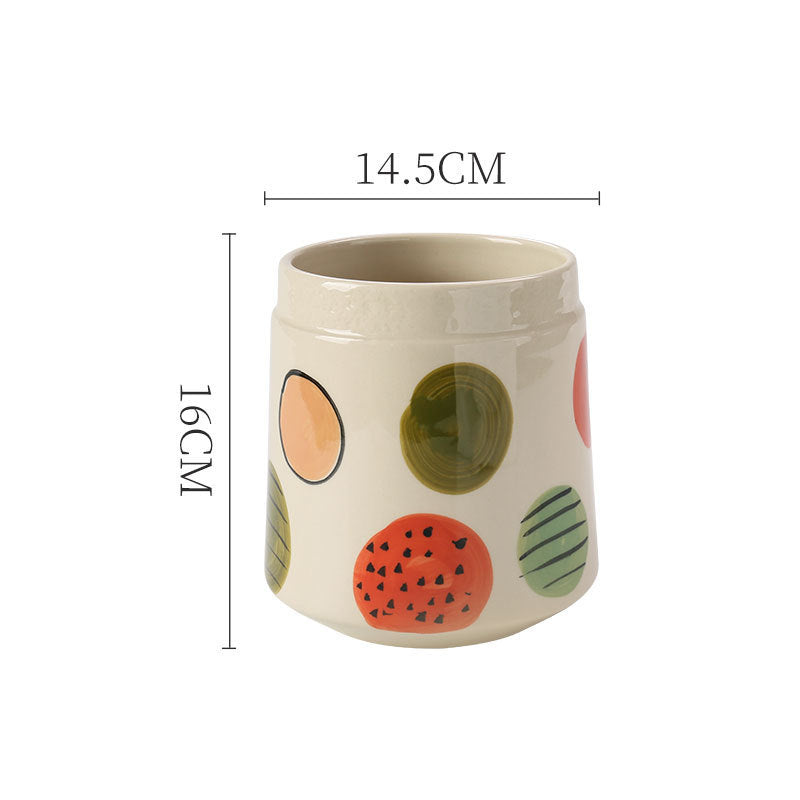 Circle Painted Vase