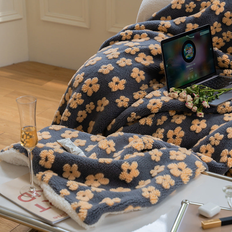 Flower Jacquard Throw