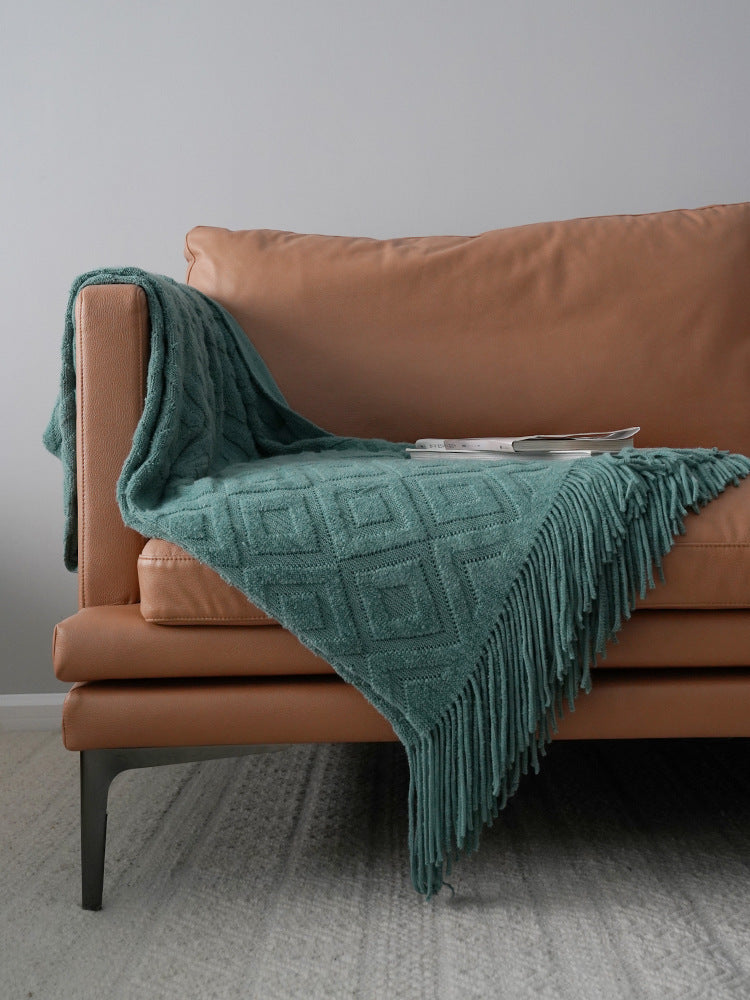 Jacquard Knitted Throw