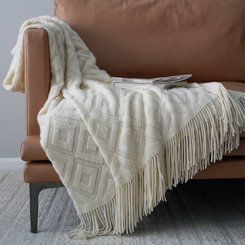 Jacquard Knitted Throw