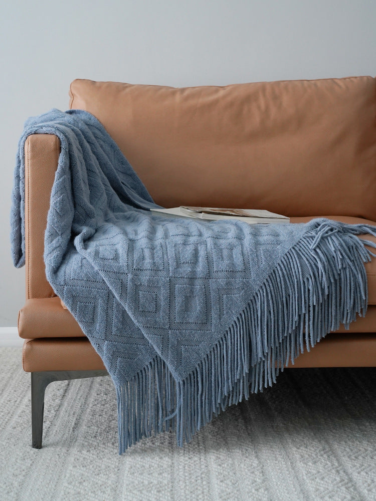 Jacquard Knitted Throw