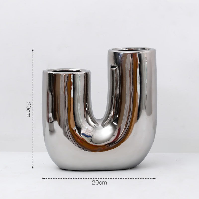 Silver-Plated Vases