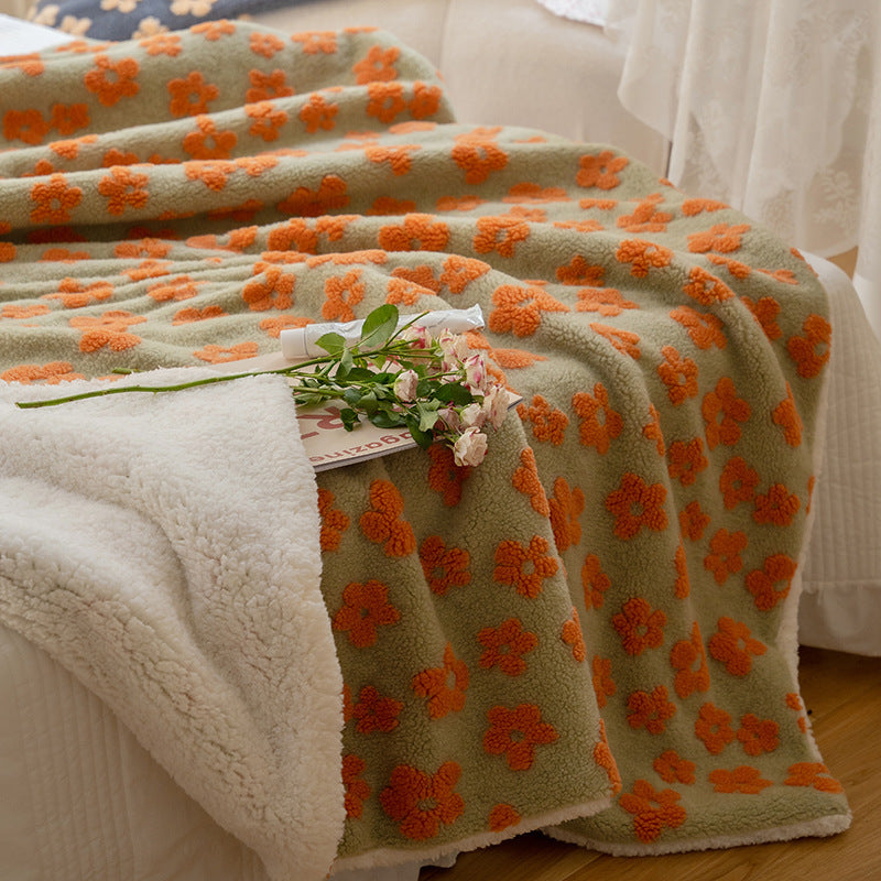 Flower Jacquard Throw