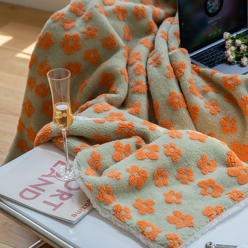 Flower Jacquard Throw