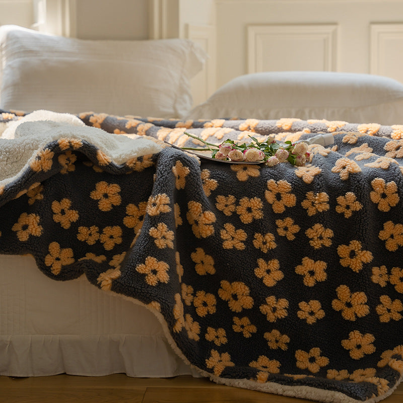 Flower Jacquard Throw